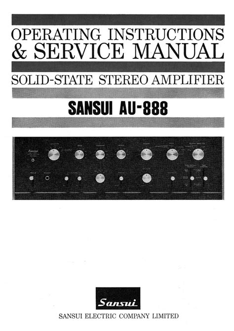 sansui au 888|Sansui AU 888 Owners Manual .